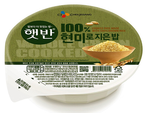 햇반 100% 현미로 지은 밥 제품 
