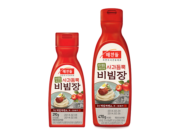 CJ제일제당_해찬들 사과듬뿍 비빔장_제품 이미지