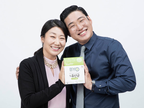 CJ제일제당 BYO유산균_라미란안재홍 및 제품 이미지