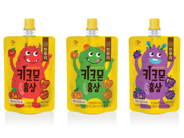 CJ제일제당, 어린이 음료 &lsquo;한뿌리 키크몬 홍삼&rsquo; 3종 출시