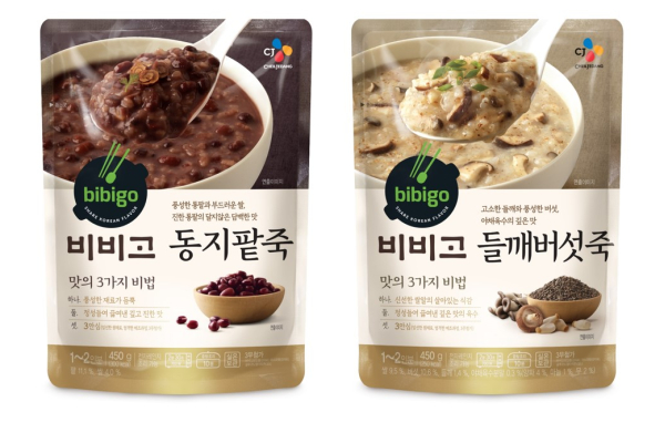 CJ제일제당 비비고 파우치죽 신제품 2종_동지팥죽 들깨버섯죽