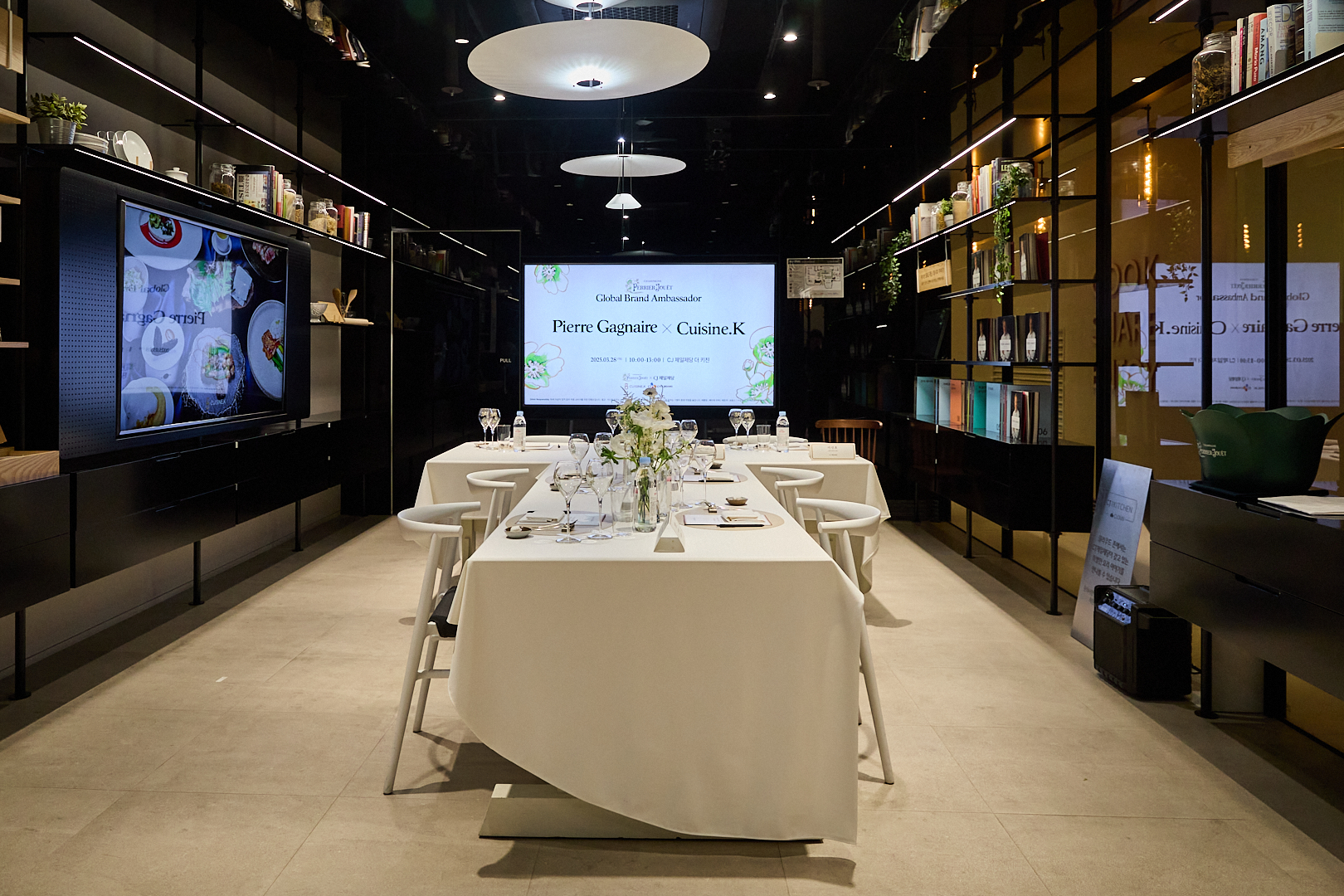 CJ The Kitchen, neatly set and ready for the event