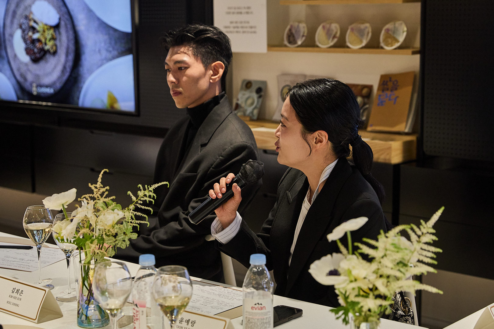 Chef Yoon, Ye-rang of Moulin shares thoughtful, course-by-course feedback with Team Cuisine.K 