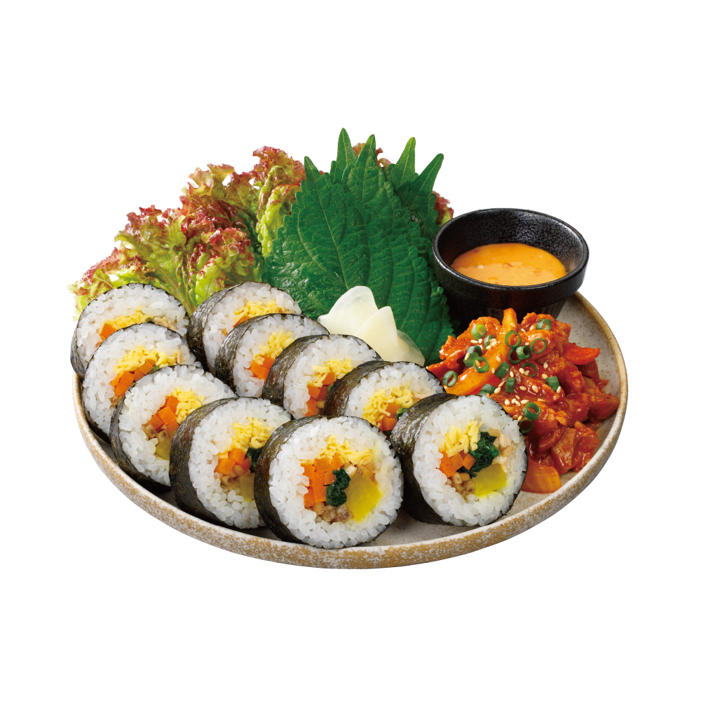 다이닝 공간에서 판매하는 디너 김밥쌈 메뉴