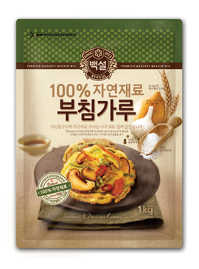 백설 100% 자연재료 부침가루 제품