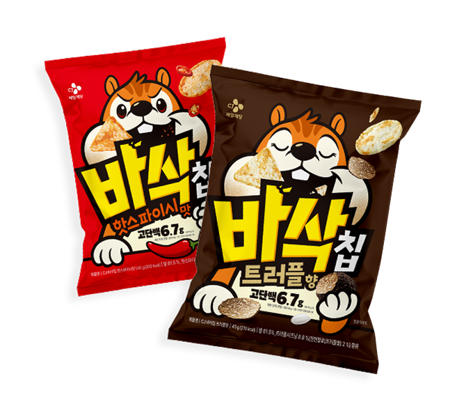 BASAK CHIP, 행복한콩, 햇반 제품 이미지